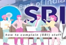 how to complain sbi staff