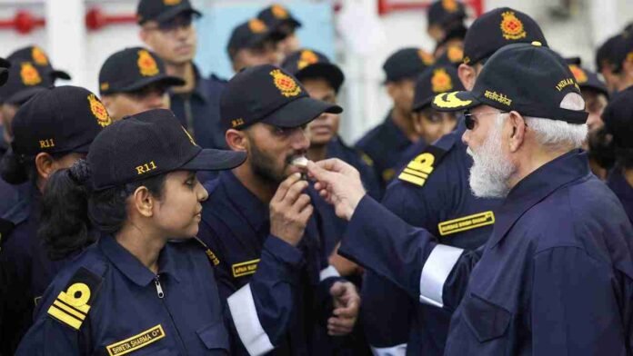 PM Modi Spends Diwali on INS Vikrant